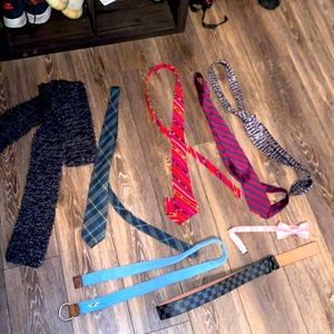 Ties, scarf , and belts